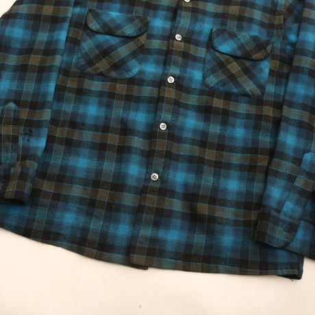 60s Pendleton Wool Plaid Loop Shirt