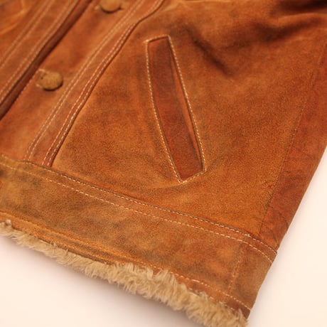 Vintage Suede Boa Jacket