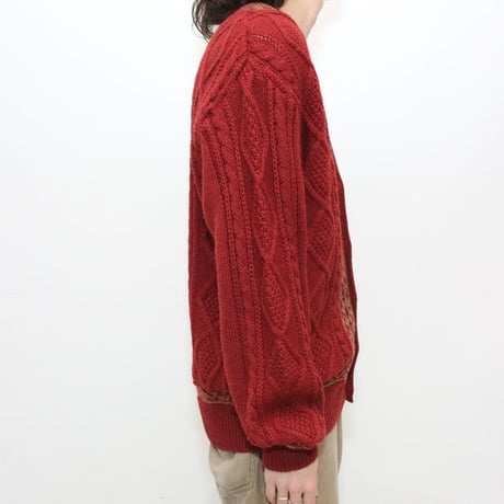Cable Design Knit Cardigan