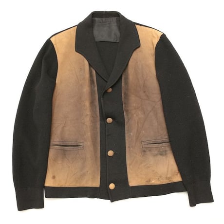 Vintage Leather×Knit Jacket