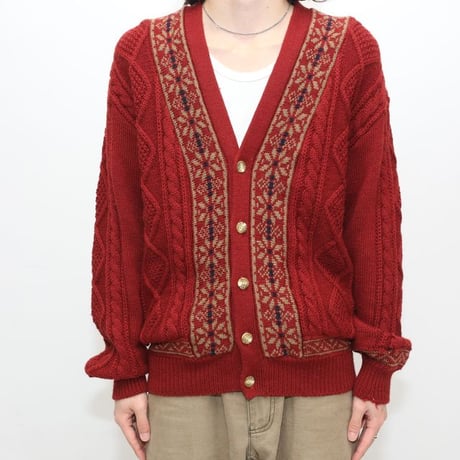 Cable Design Knit Cardigan