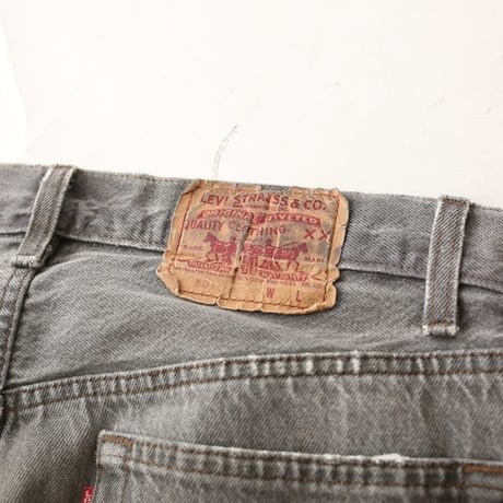80s Levi's 501 "Yarn-dyed" Black Denim Pants