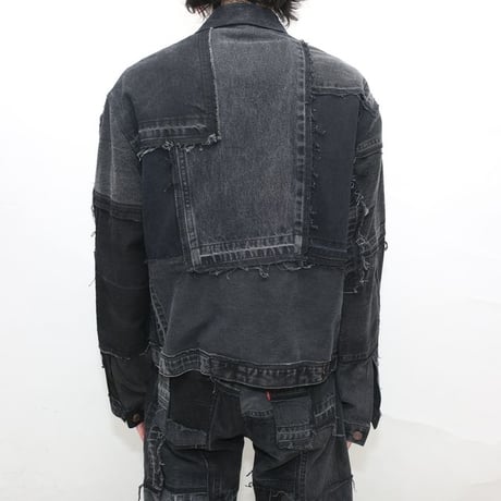 Levi's Patchwork Remake Black Denim Jacket