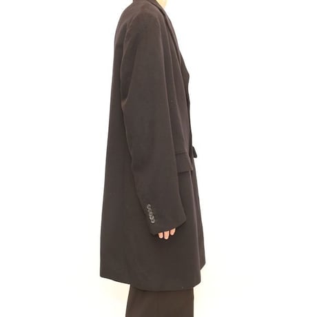 Vintage Chesterfield Merino Wool Coat Loose Silhouette Made in Italy