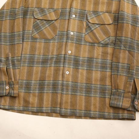 70s Wool Plaid Loop Shirt