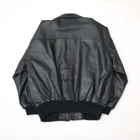 Black Rib Leather Jacket
