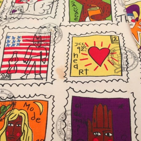 Old Castelbajac Postal Stamps Shirt