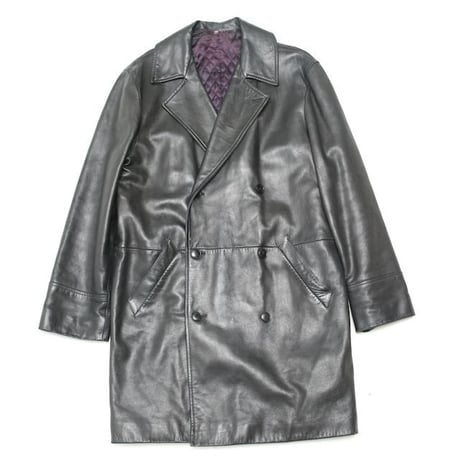 Agnes b. Black Leather Coat MADE IN FRANCE