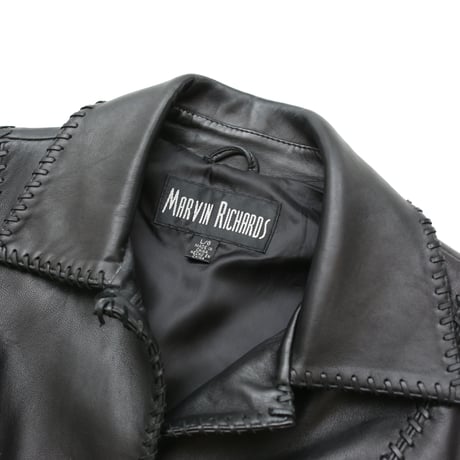 Braided Black Leather Jacket