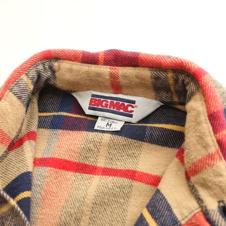 80s BIG MAC Cotton Flannel Plaid Shirt