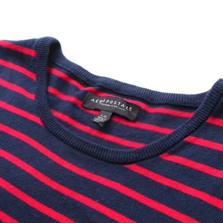 Border Cotton Kint Sweater