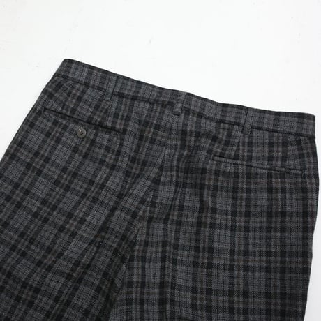Wool 2Tuc Plaid Slacks