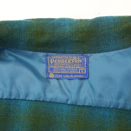 60's Pendleton Open Collared Wool L/S Shirt