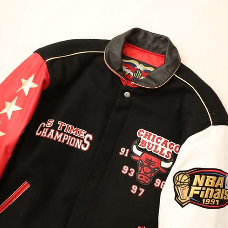 90s JH Design Chicago Bulls 5Time Champion Memorial Jacket