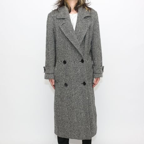 70-80s Calvin Klein Herringbone Wool Coat