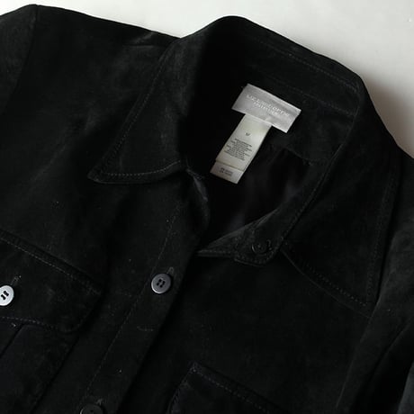 Black Suede Shirt Jacket