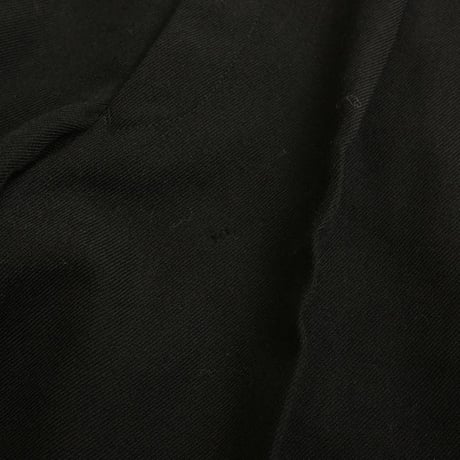 Wool Gabardine 2Tuc Black Slacks