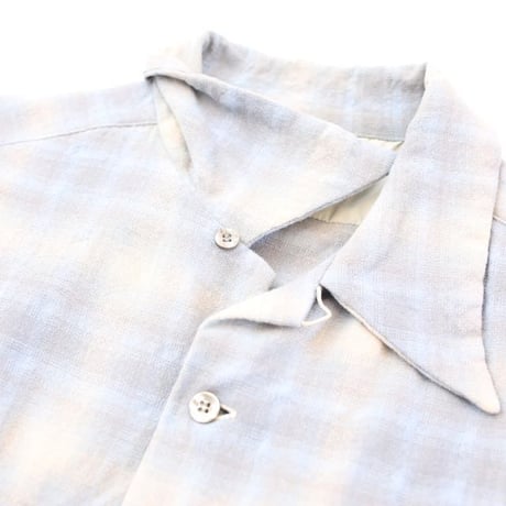 70's Pendleton Open Collared Check Wool L/S Shirt