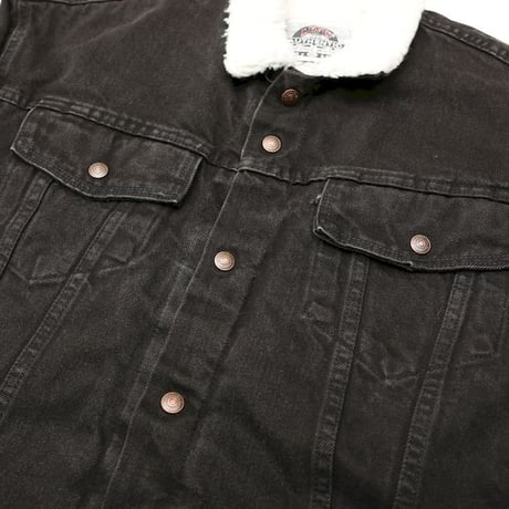 90's Levi's 3rd Type Black Denim Boa Jacket