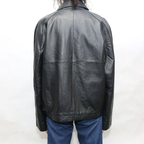 Black Leather Jacket Loose Silhouette