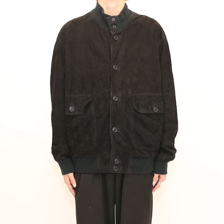 Euro Vintage Black Suede Jacket 'Vera Pelle'