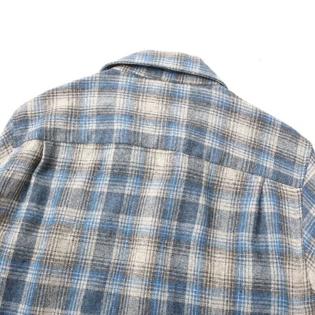 70s Town Craft Wool Plaid Loop Shirt