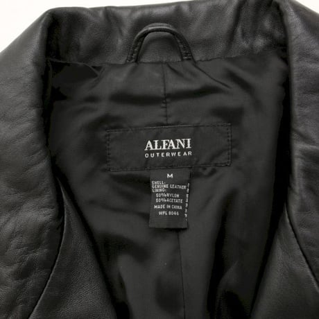 ALFANI Black Leather Coat
