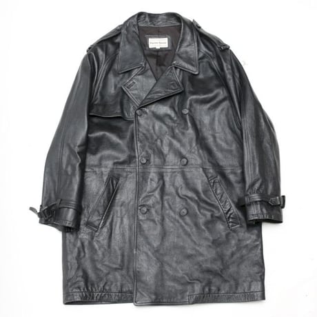 Black Leather Trench Coat