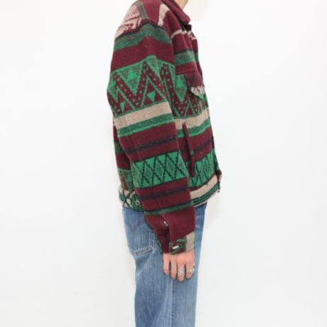 Native Pattern Trucker Jacket
