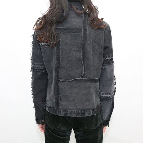 Levi's Patchwork Remake Black Denim Jacket