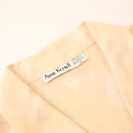 Argyle Pattern Silk Tops