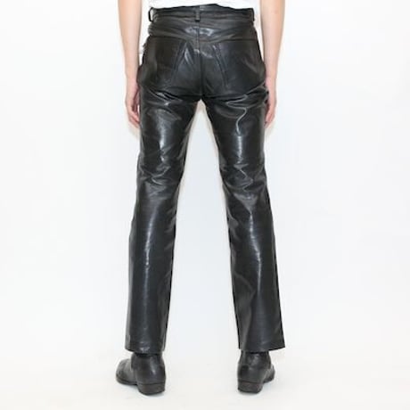 GAP Black Leather Flared Pants
