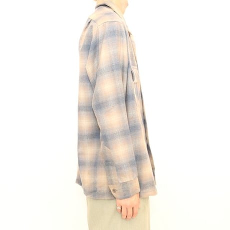 70's Pendleton Open Collar Wool Checked L/S Shirt