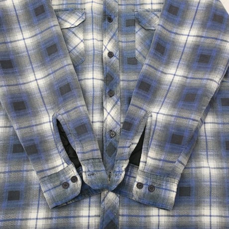 Ombre Plaid Quilting Lined Shirt