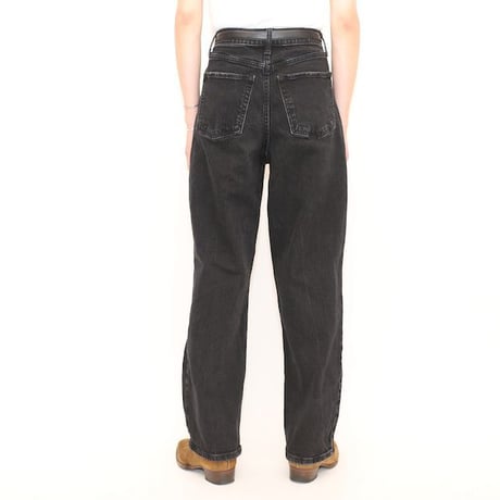 Black Denim Damage Baggy Pants