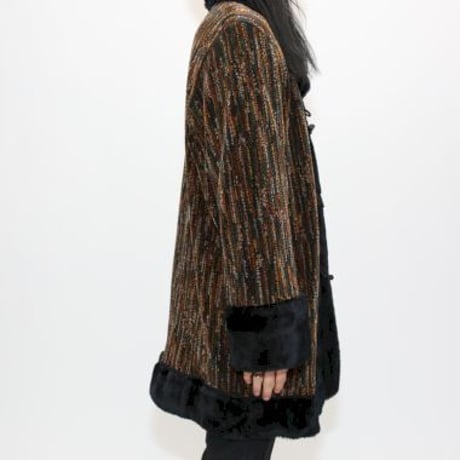 Rayon Ethnic Pattern  Boa Coat