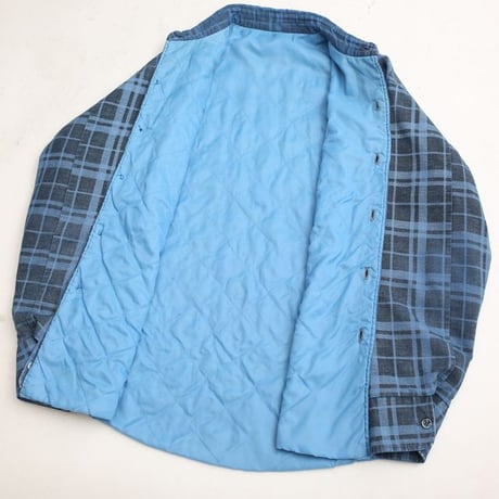 70s Sears Quilting Flannel Plaid Shirt
