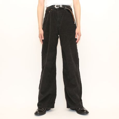 Levi's Black Corduroy Wide Flared Pants Big E
