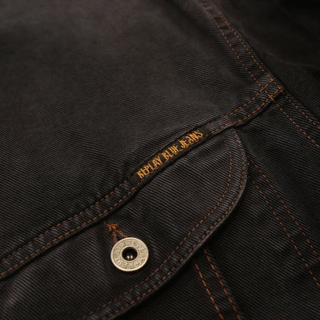 Garment Dye Black Denim Jacket  MADE IN ITALY