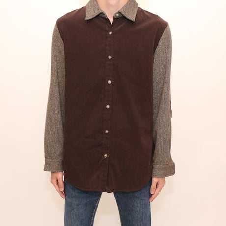 Talbots Wool × Fake Suede Shirt