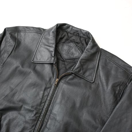 Black Rib Leather Jacket