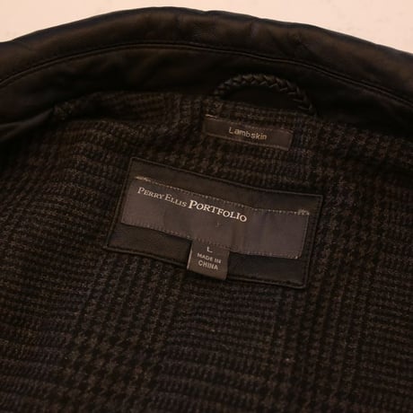 Perry Ellis Black Lambskin Jacket