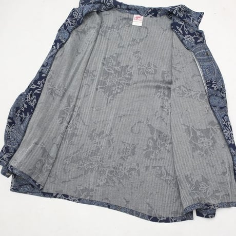Paisley Pattern Open Collar Rayon L/S Shirt