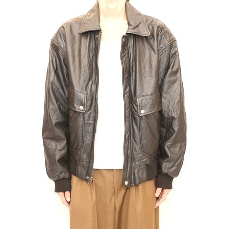 A-2 Type Black Leather Jacket
