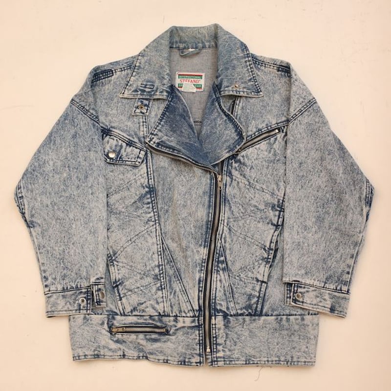 80's Stefano Sportswear Denim Riders Jacket | S