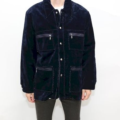70's  Velour Boa Jacket Made In USA