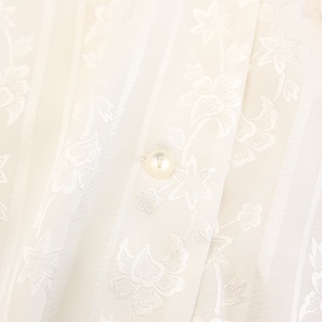 Flower Pattern Open Collar L/S Shirt