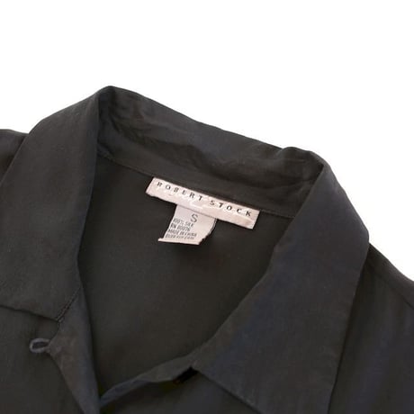 Open Collar Silk L/S Shirt