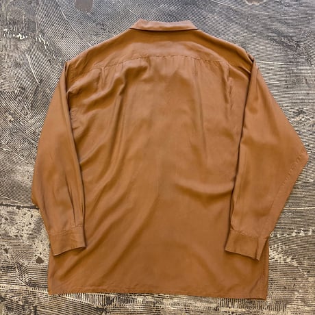 Open Collar Silk L/S Shirt