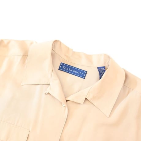 Rayon Open Collar L/S Shirt